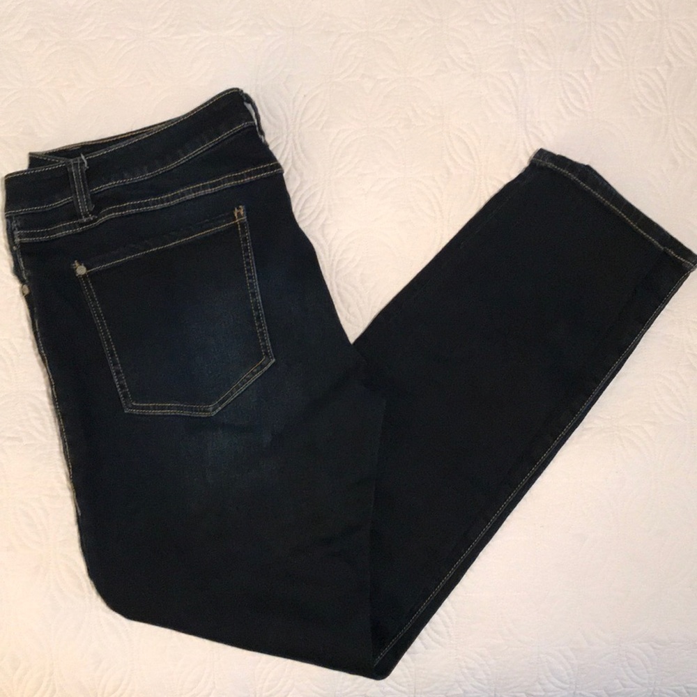 CAbi sz 14 skinny jeans, dark wash